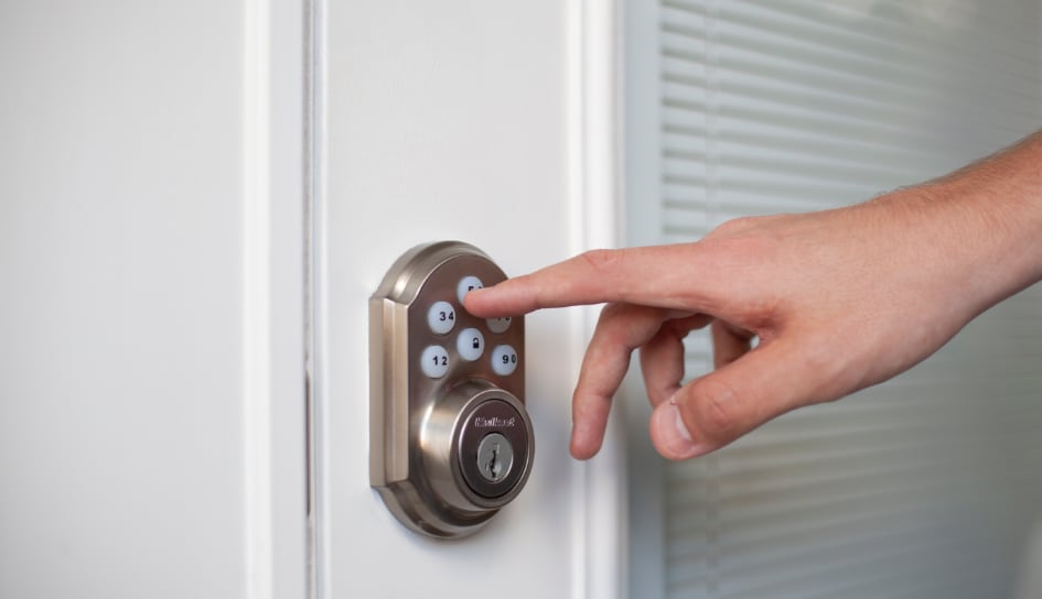 ADT smartlock on a Milwaukee home